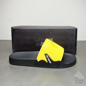 Size 45 EU/12 US Raf Simons Astra Slide 'Yellow Black' HR810002S 0087 Brand New